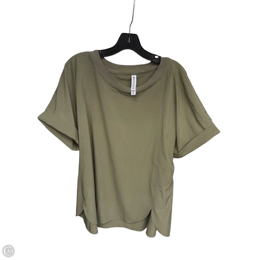 Athletic Top Short Sleeve By Athleta In Green, Size: 2x