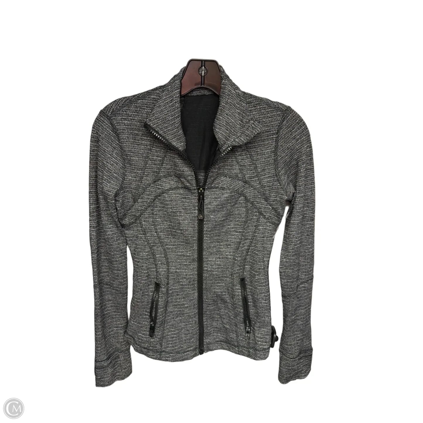 Athletic Jacket By Lululemon In Grey, Size: 4