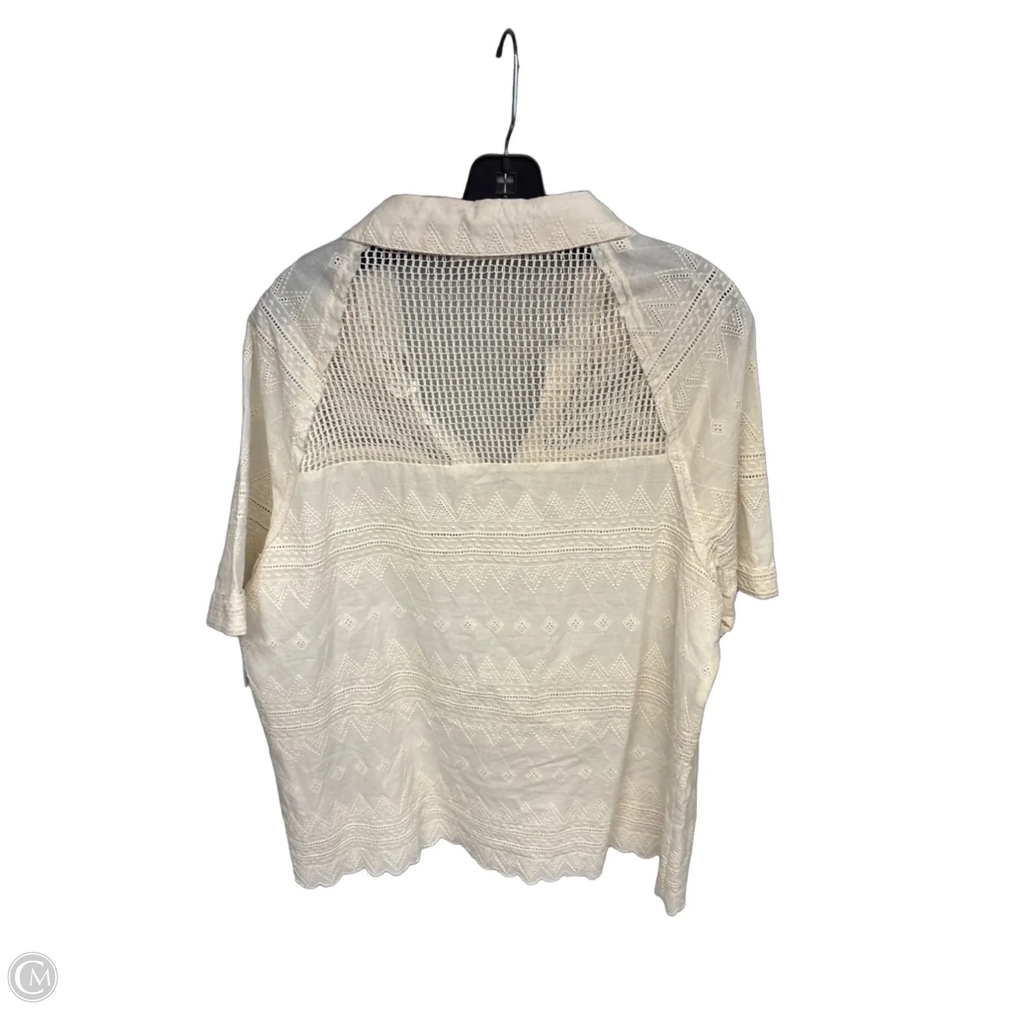 Top Short Sleeve By New In In Cream, Size: L