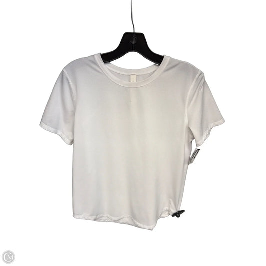 Athletic Top Short Sleeve By Lululemon In White, Size: 6