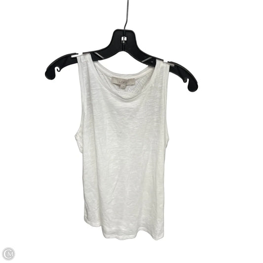 Top Sleeveless By Loft In White, Size: S