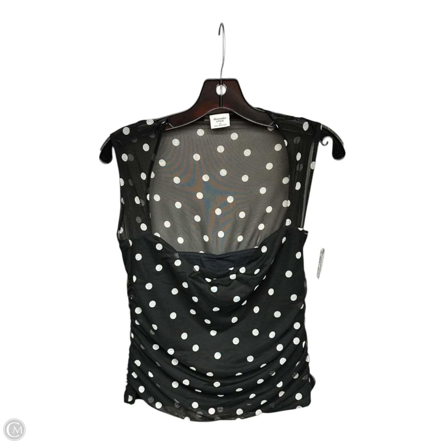 Top Sleeveless By Abercrombie And Fitch In Black & White, Size: M