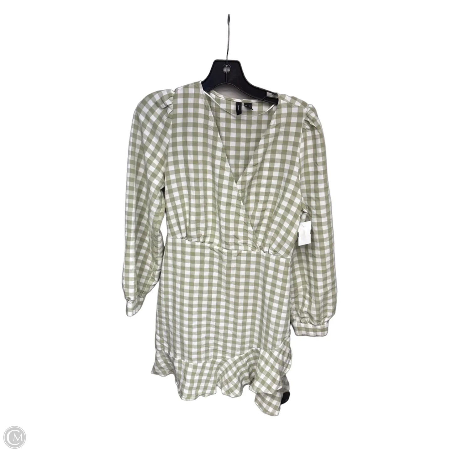 Dress Casual Short By Vero Moda In Green & White, Size: S