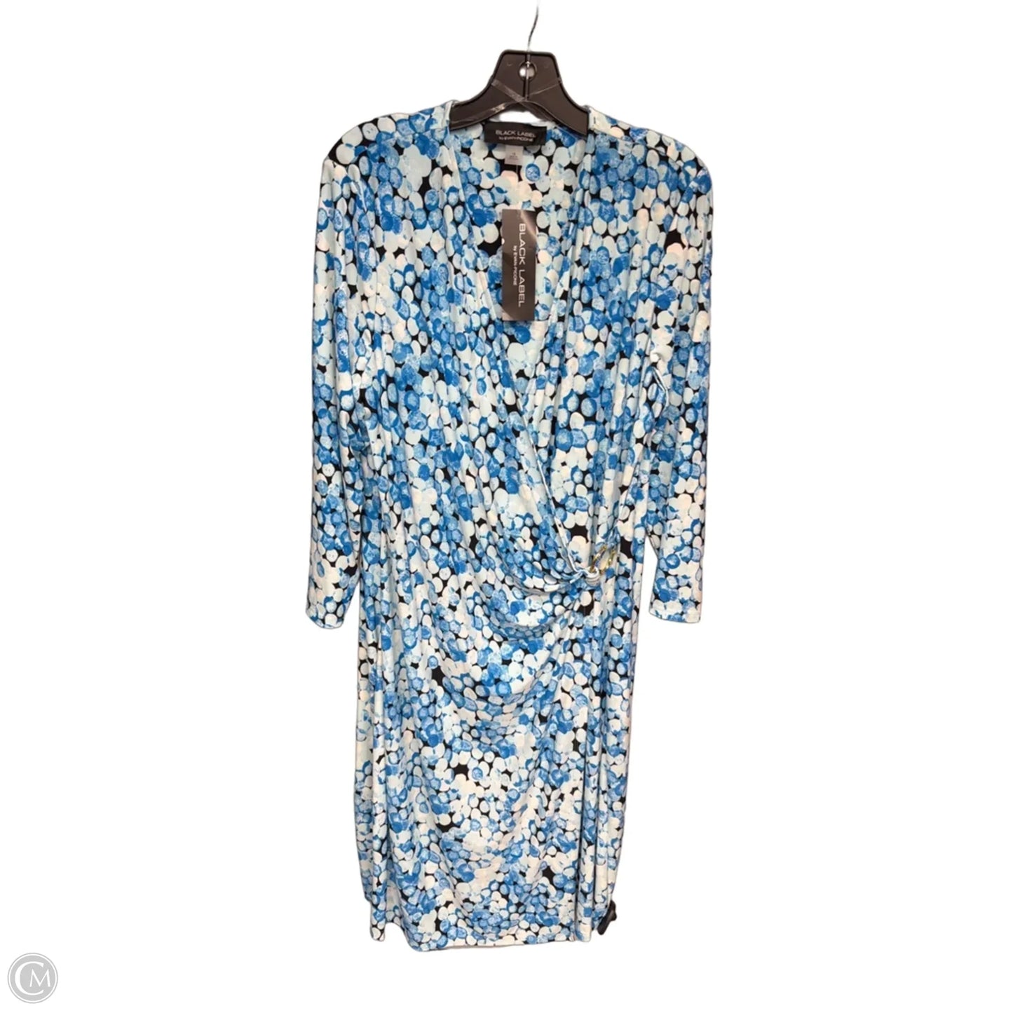 Dress Casual Midi By Black Label In Blue & White, Size: 18