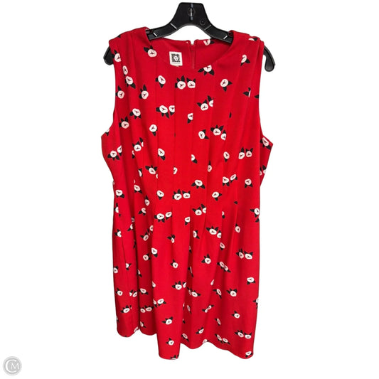 Dress Casual Midi By Anne Klein In Red, Size: 18