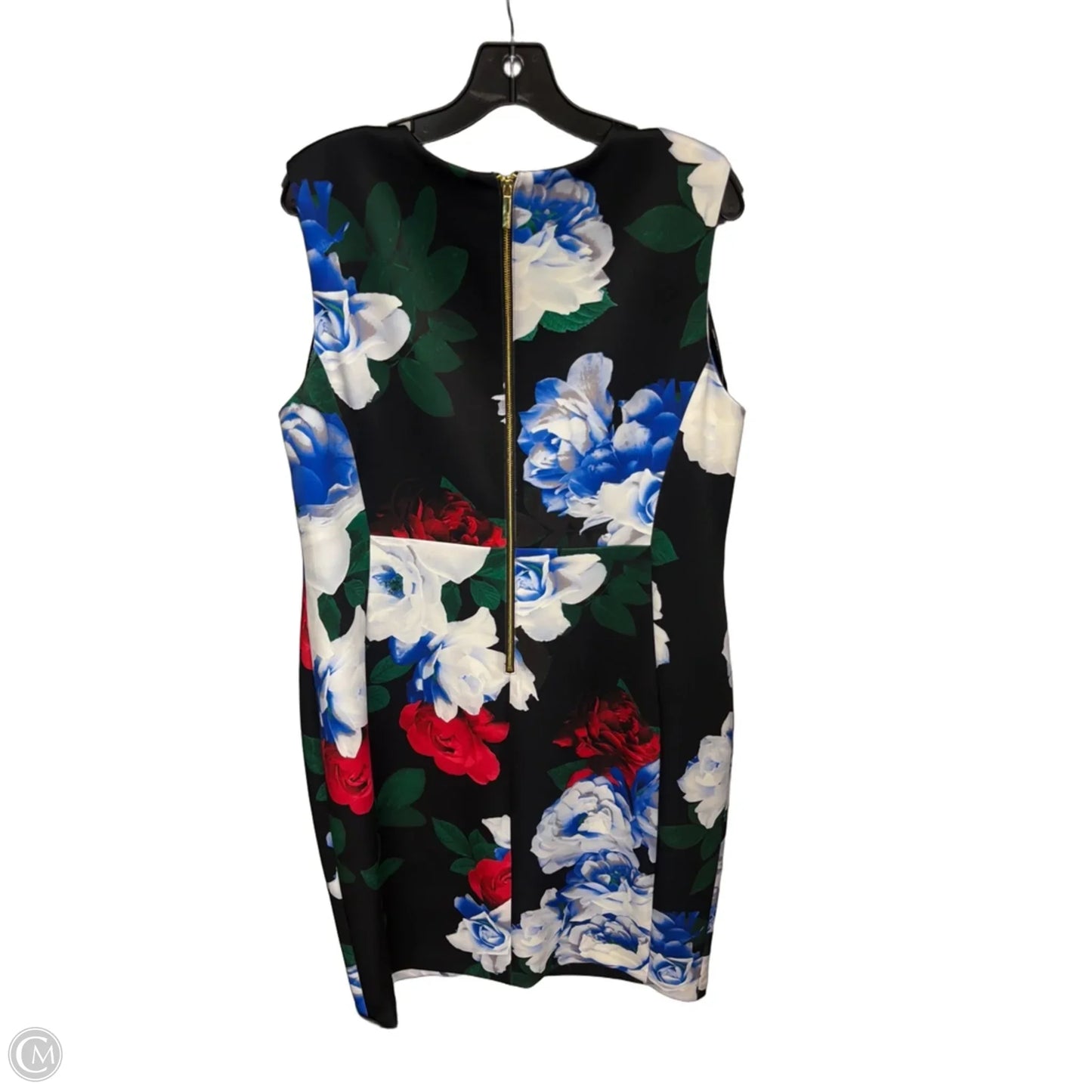 Dress Party Midi By Calvin Klein In Floral Print, Size: 18