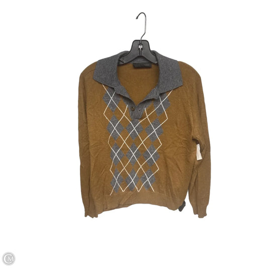 Sweater By Zara In Brown & Grey, Size: M