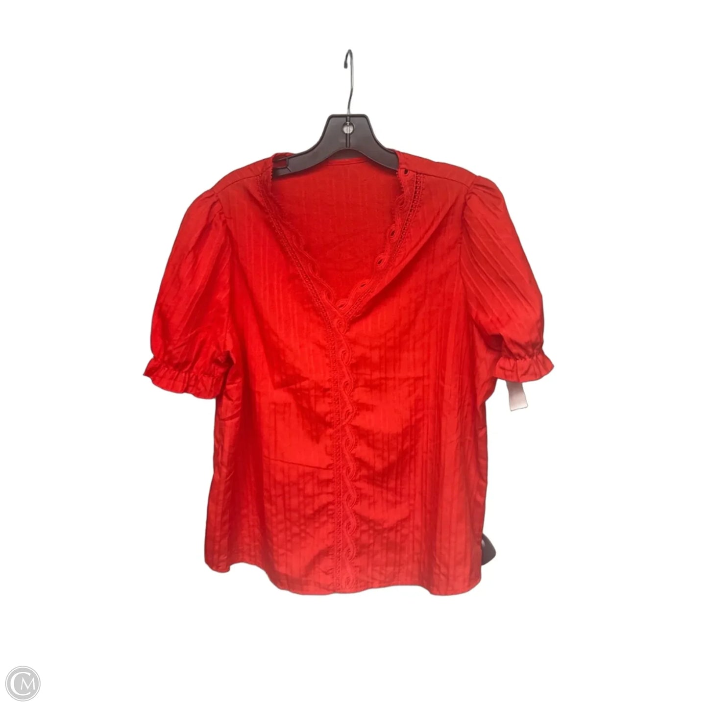 Top Short Sleeve By Shein In Red, Size: Xl