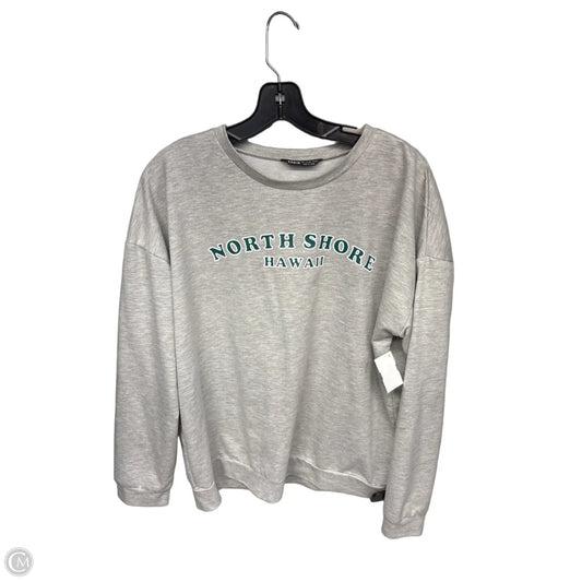 Top Long Sleeve By Shein In Grey, Size: L