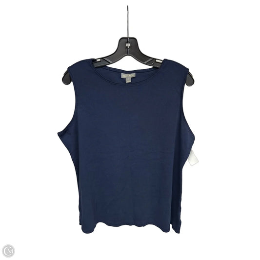Top Sleeveless Basic By Style And Company In Navy, Size: 1x