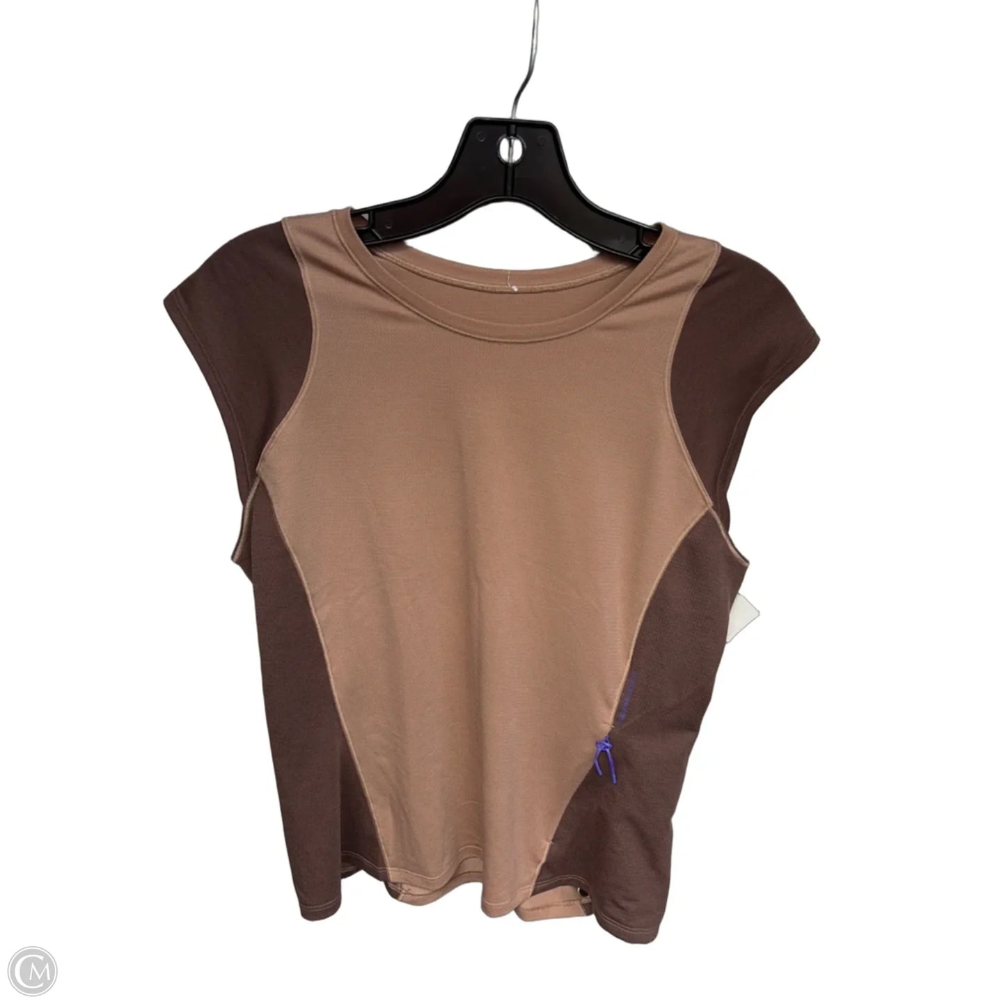 Athletic Top Short Sleeve By Lululemon In Brown, Size: S