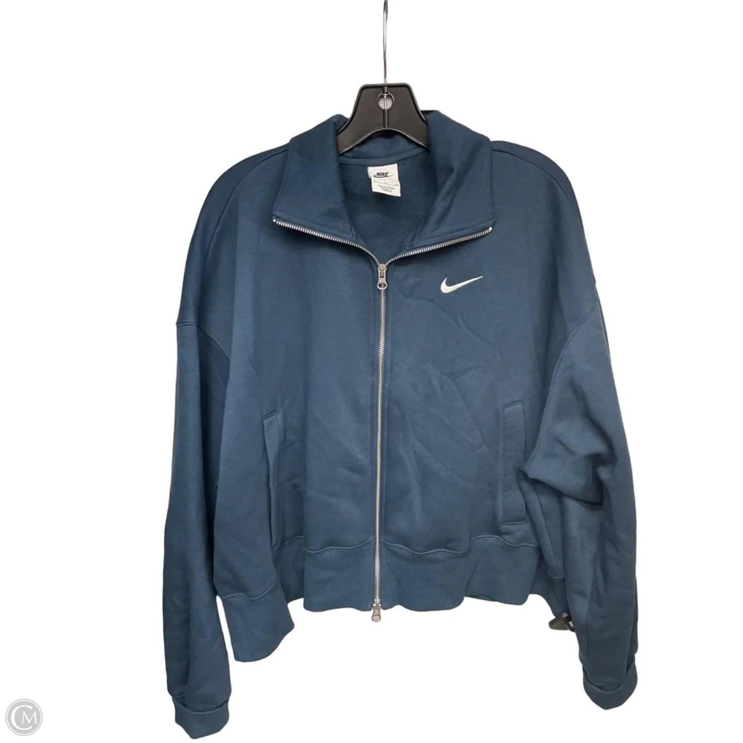 Athletic Jacket By Nike Apparel In Blue, Size: Xl