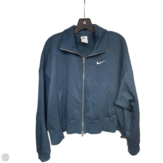 Athletic Jacket By Nike Apparel In Blue, Size: Xl