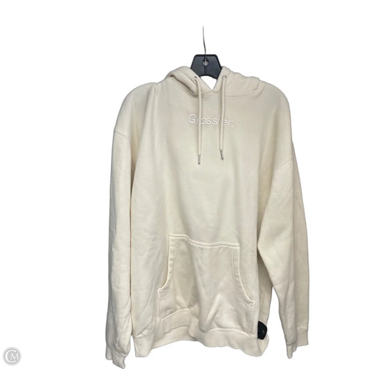 Sweatshirt Hoodie By Clothes Mentor In Beige, Size: L