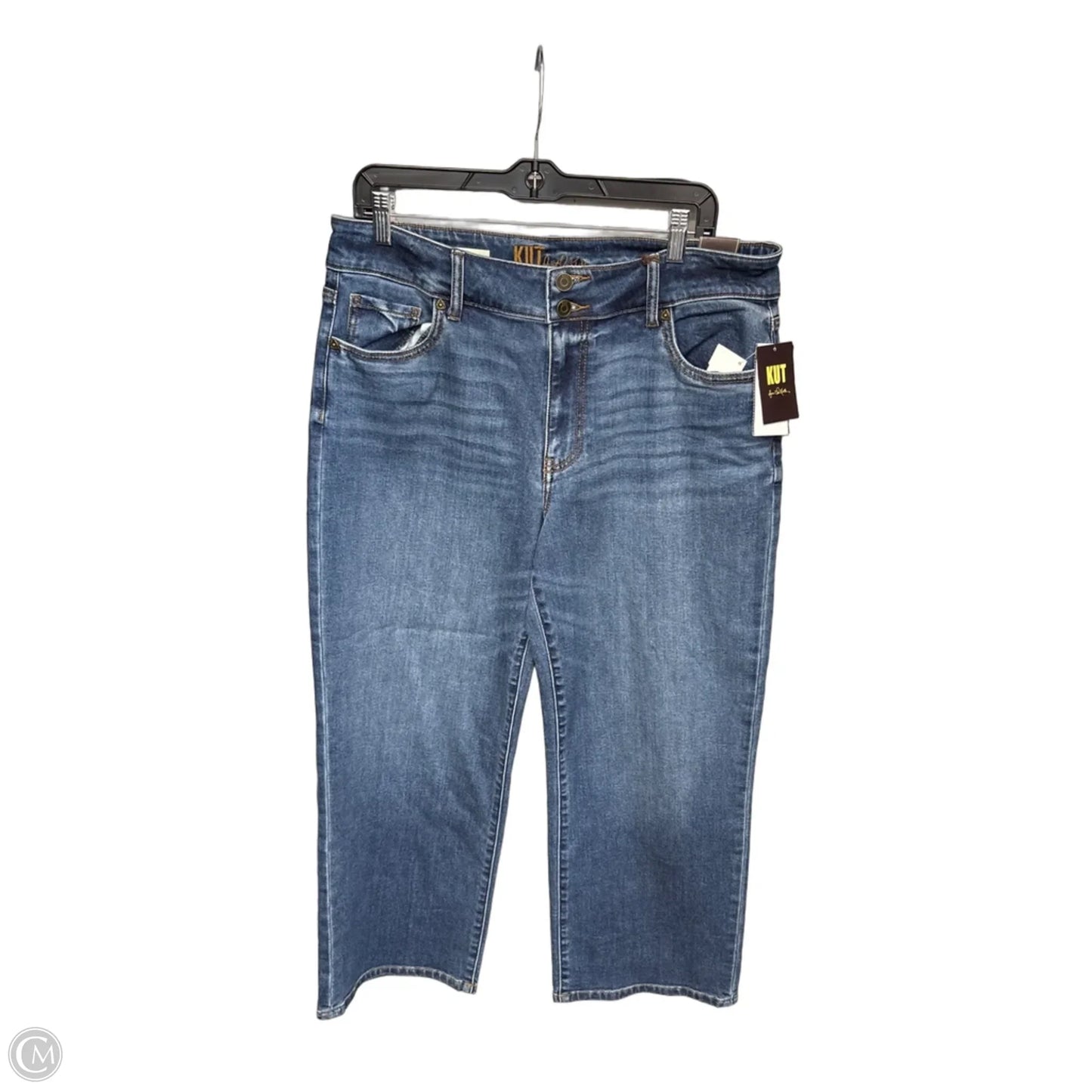 Jeans Wide Leg By Kut In Blue Denim, Size: 12