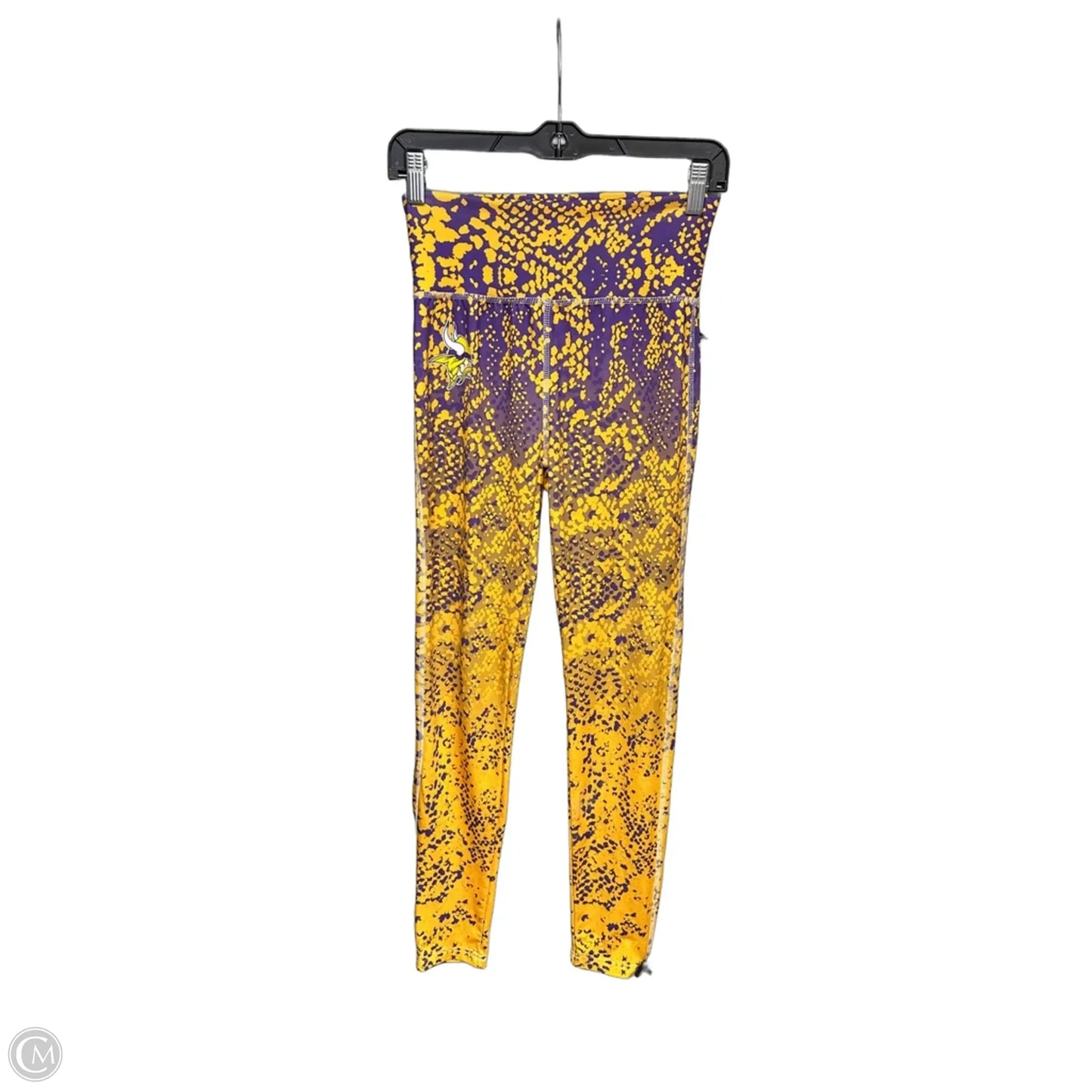Athletic Leggings By Nfl In Purple & Yellow, Size: S