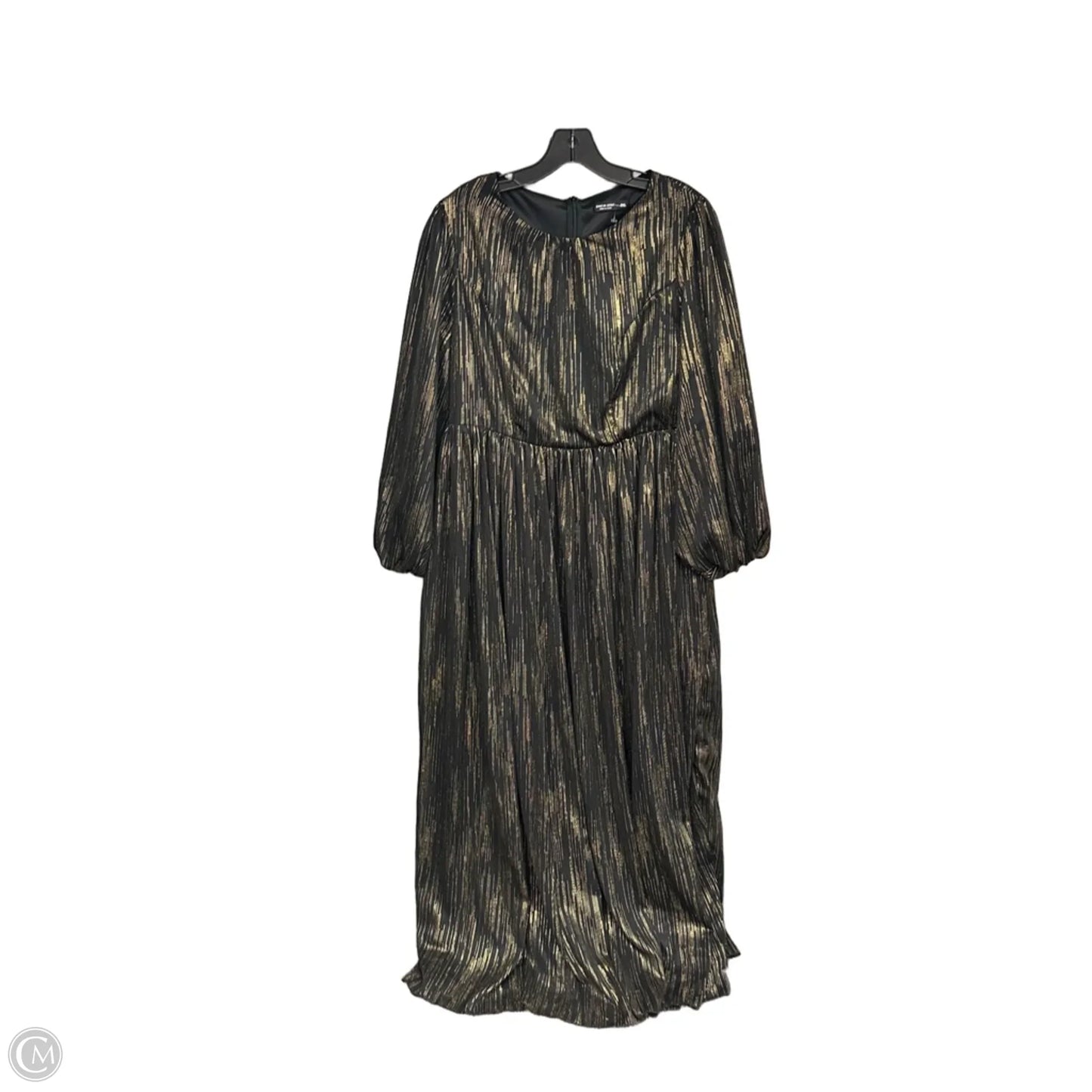 Dress Casual Maxi By Shein In Black & Gold, Size: Xl