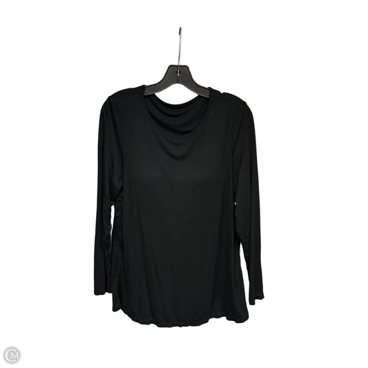 Top Long Sleeve Basic By Clothes Mentor In Black, Size: 1x