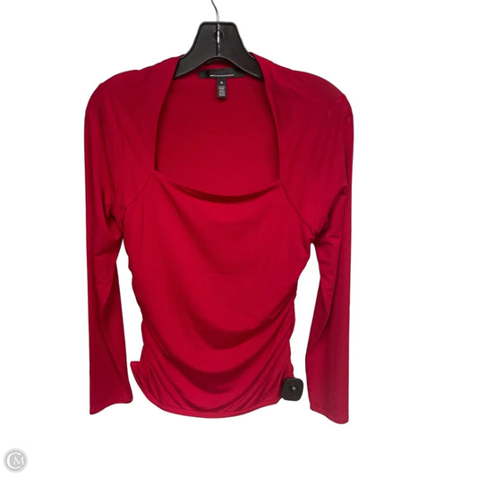 Top Long Sleeve By White House Black Market In Red, Size: M