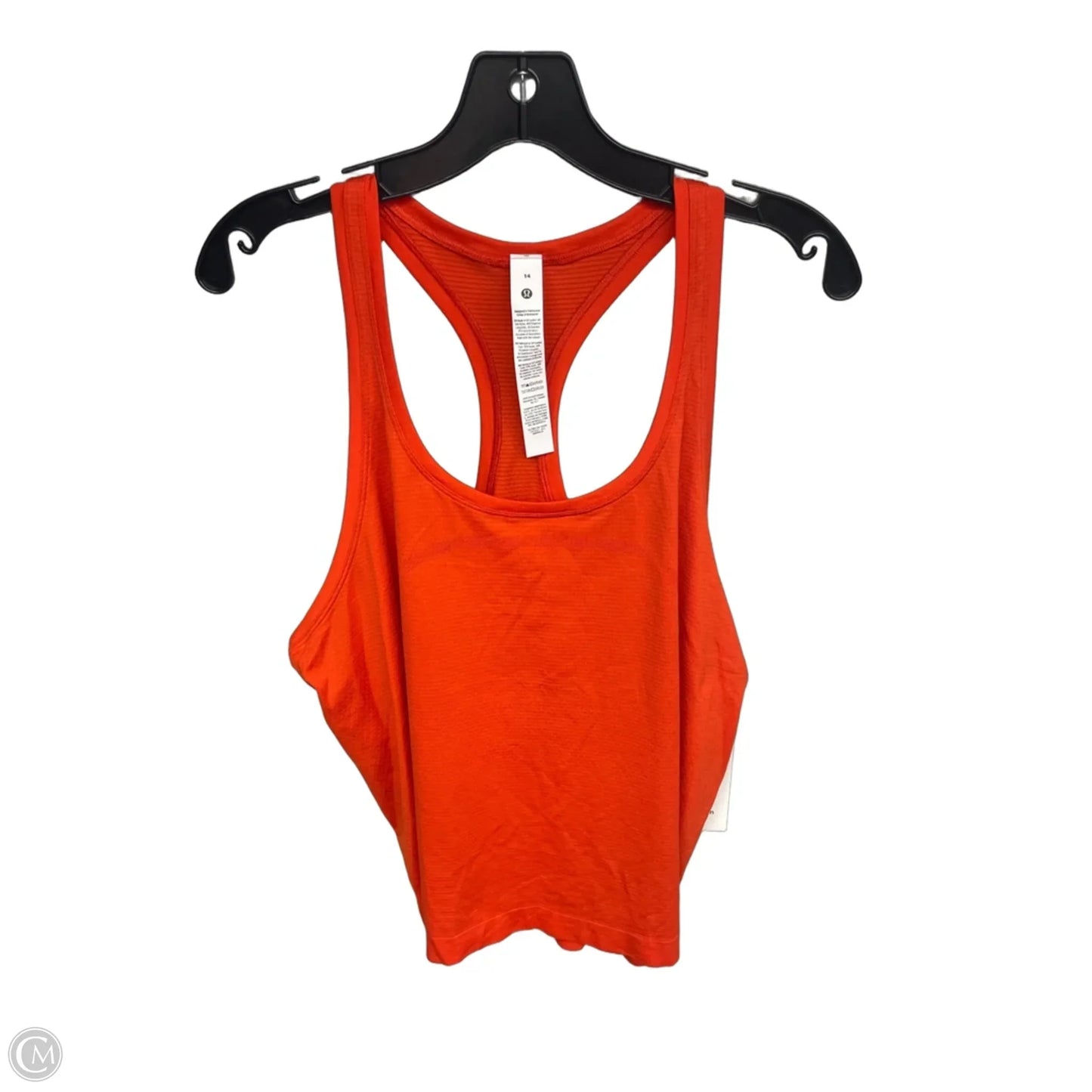 Athletic Tank Top By Lululemon In Orange, Size: 14
