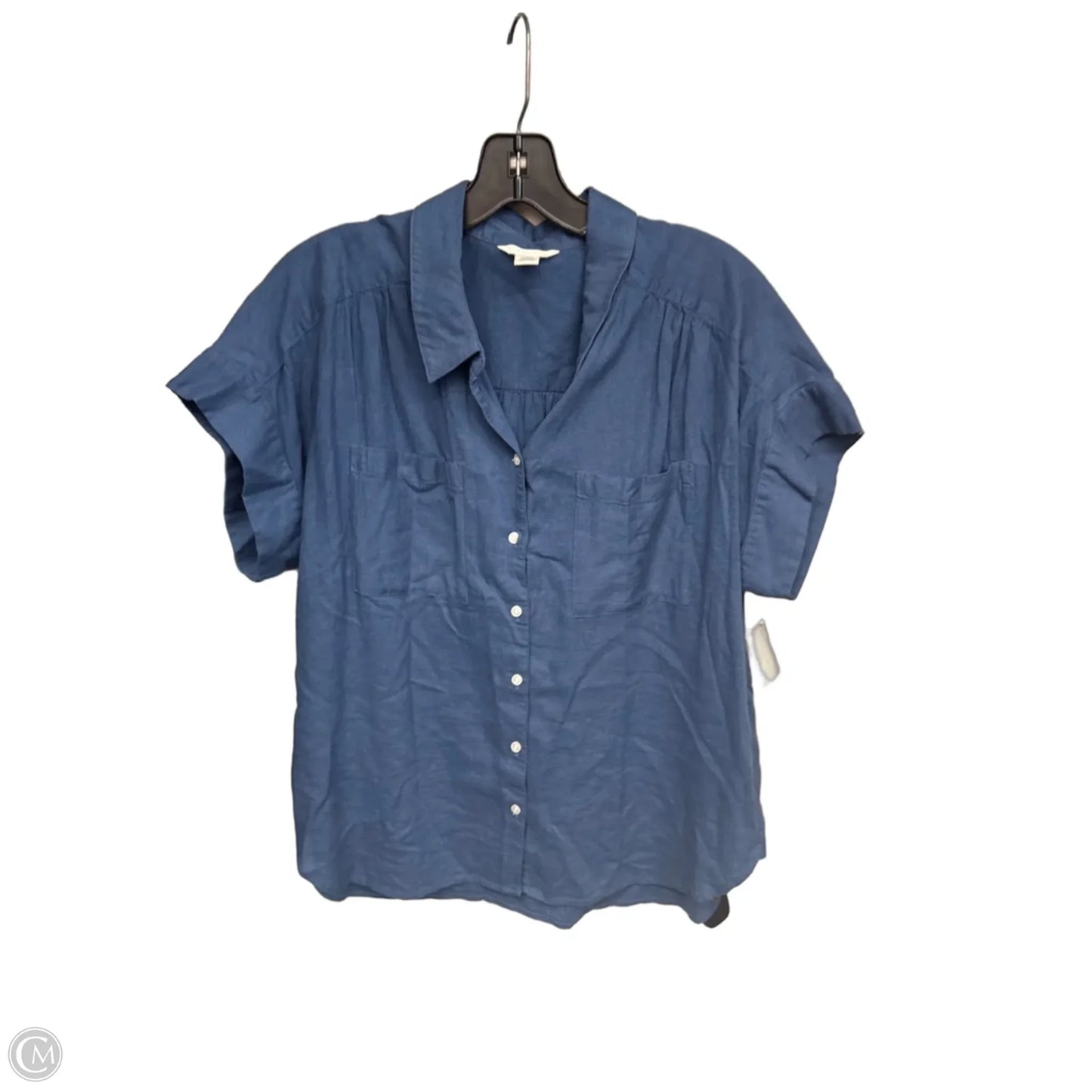 Top Short Sleeve By Caslon In Blue, Size: M