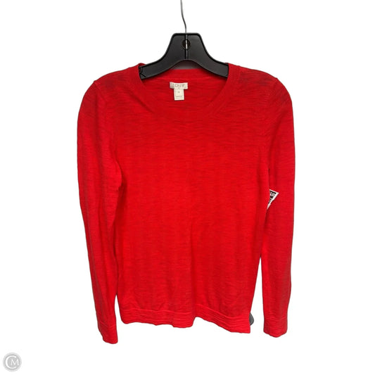 Top Long Sleeve By J. Crew In Red, Size: Xs