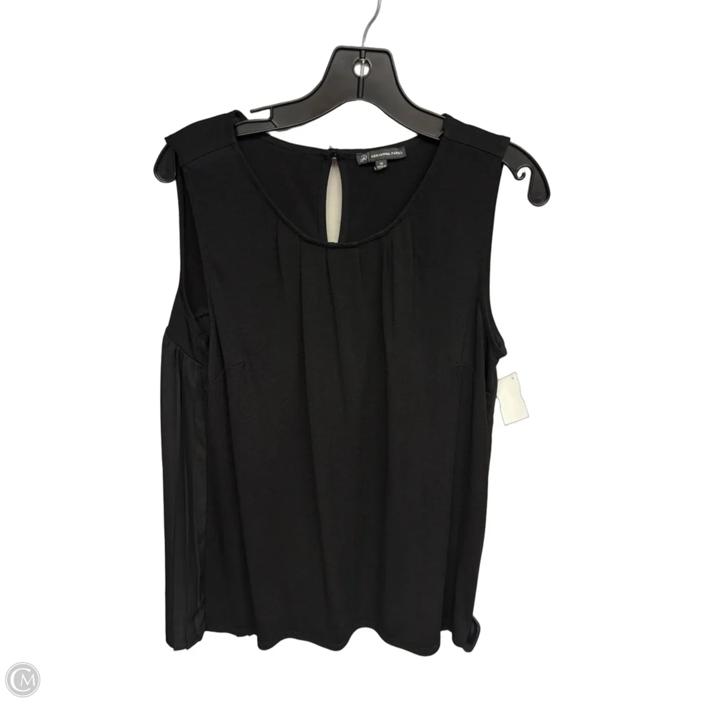 Top Sleeveless By Adrianna Papell In Black, Size: M