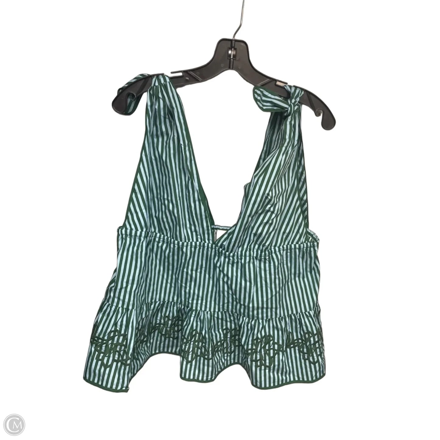 Top Sleeveless By Farm Rio In Blue & Green, Size: Xl