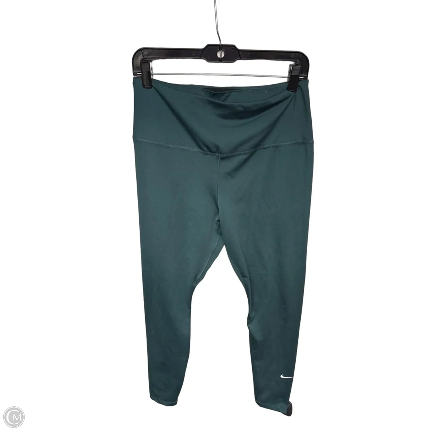 Athletic Leggings By Nike Apparel In Teal, Size: L