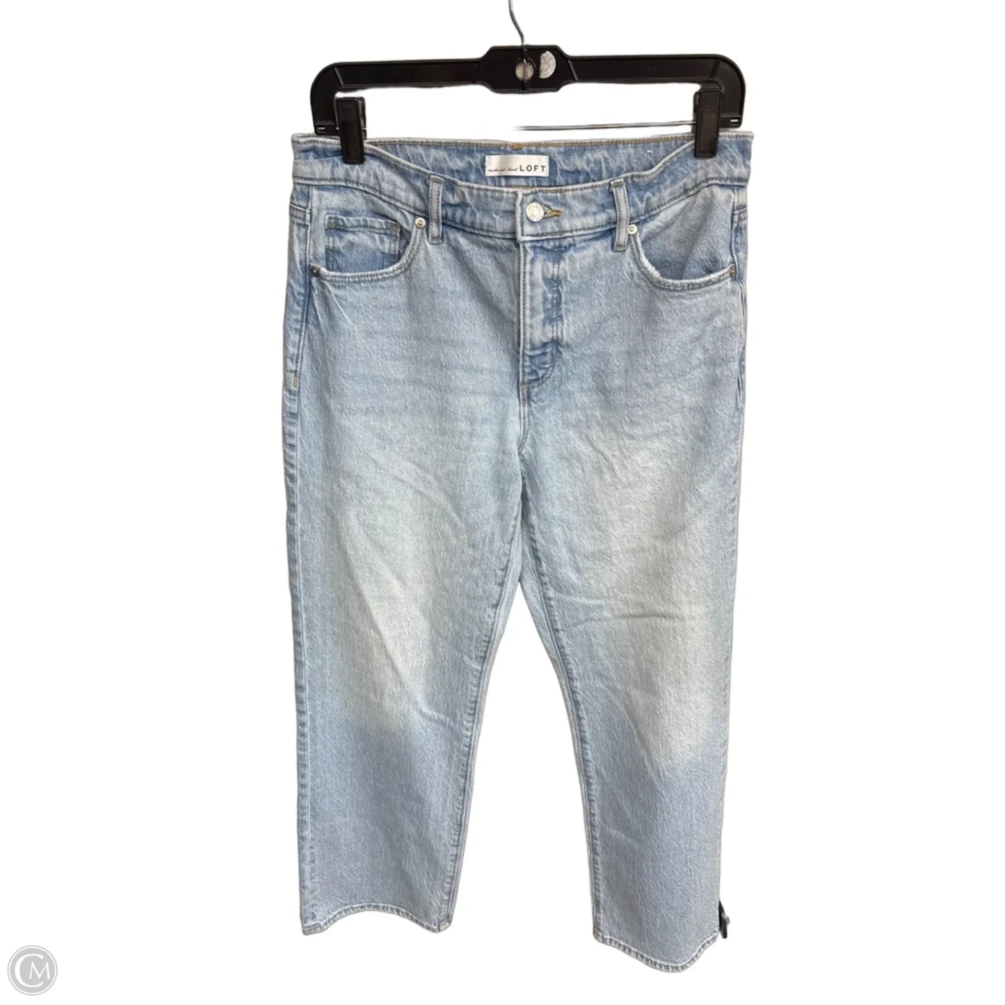 Jeans Straight By Loft In Blue Denim, Size: 4