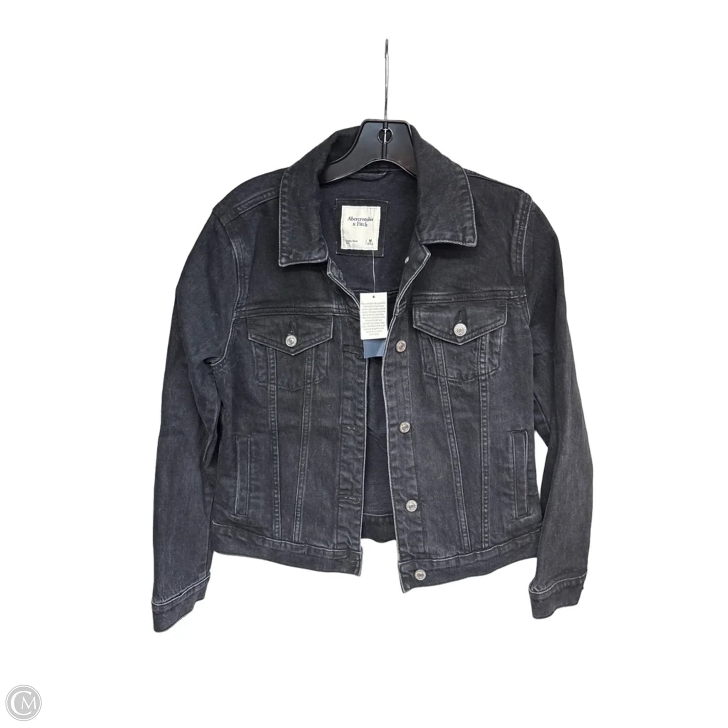 Jacket Denim By Abercrombie And Fitch In Black, Size: M