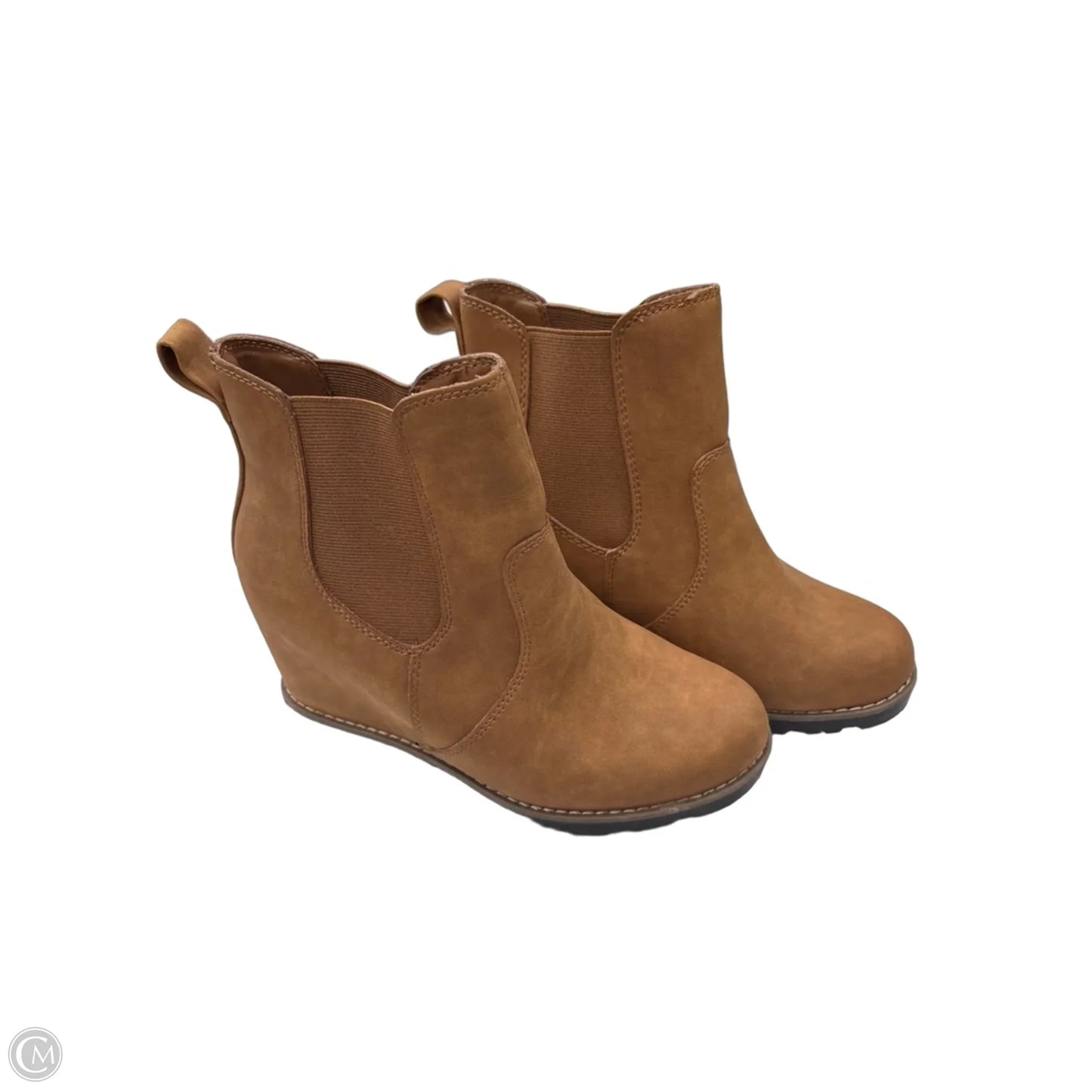 Boots Ankle Heels By Universal Thread In Brown, Size: 6
