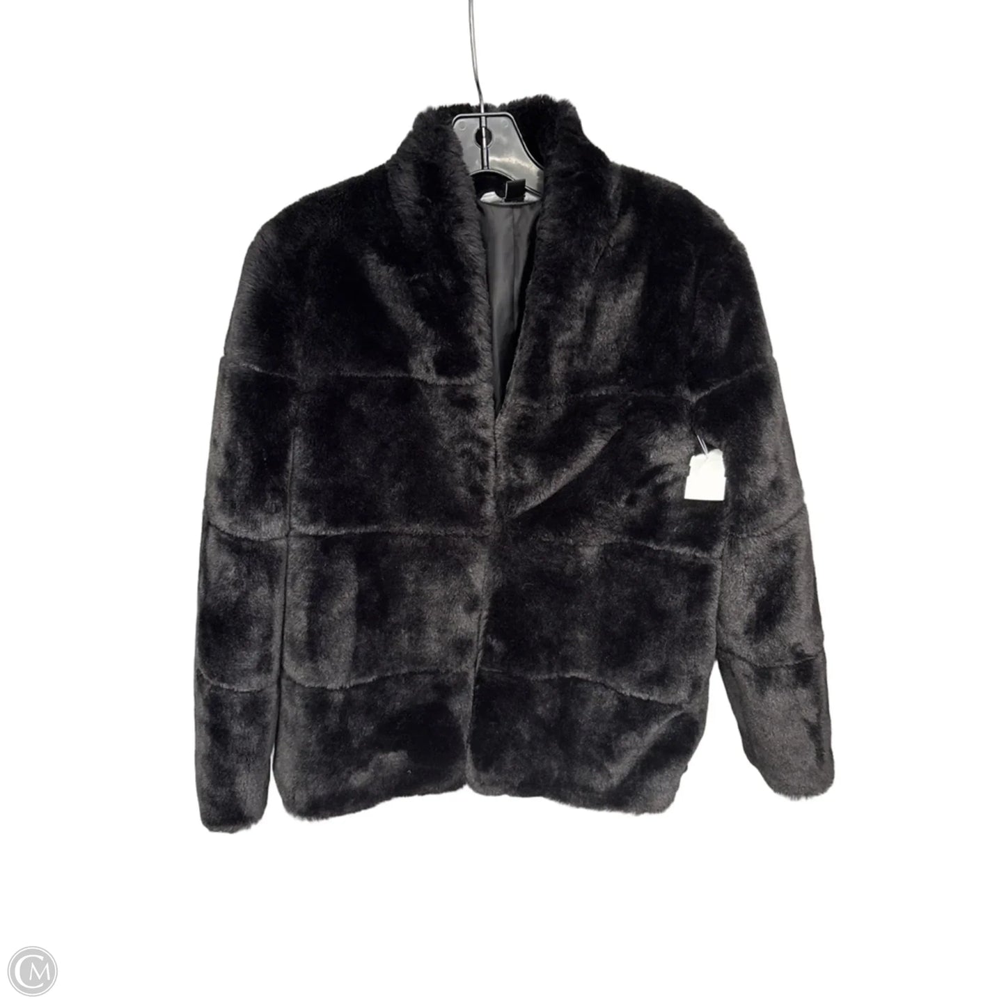Jacket Faux Fur & Sherpa By Simply Vera In Black, Size: Xs