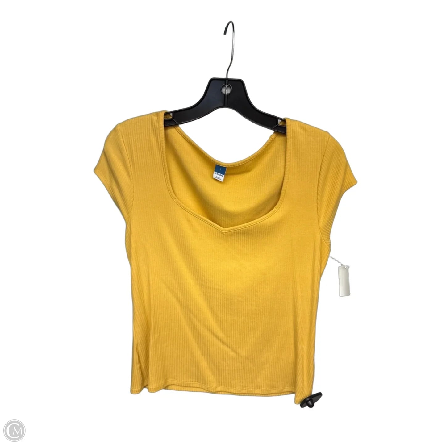 Top Short Sleeve By Old Navy In Yellow, Size: L