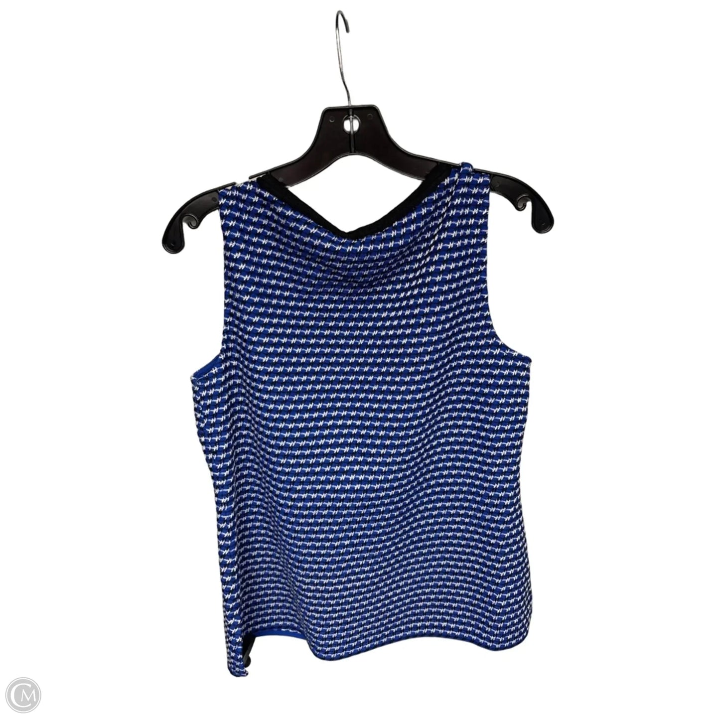 Top Sleeveless By St. John In Blue & White, Size: M