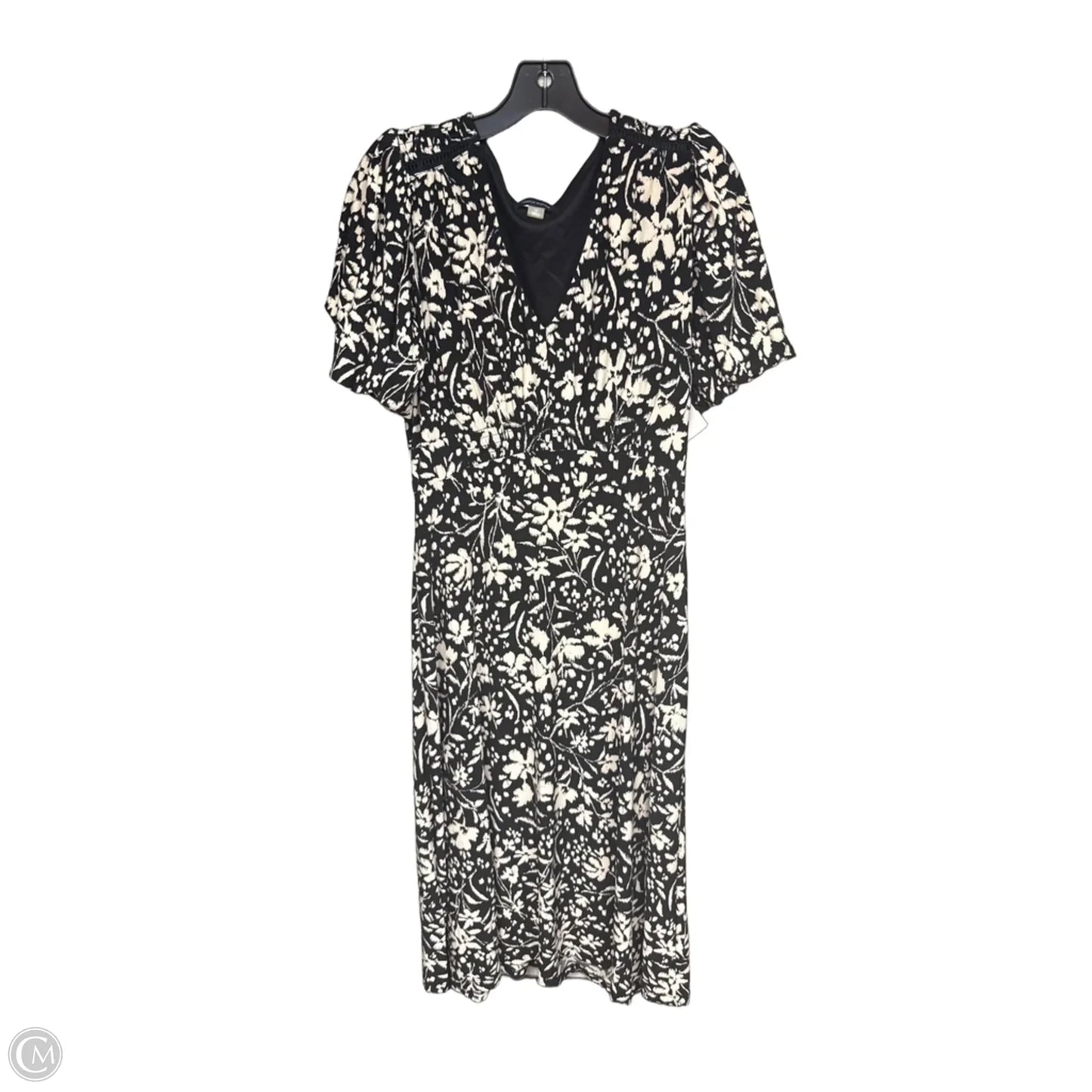 Dress Casual Maxi By Tommy Hilfiger In Black & Cream, Size: 10