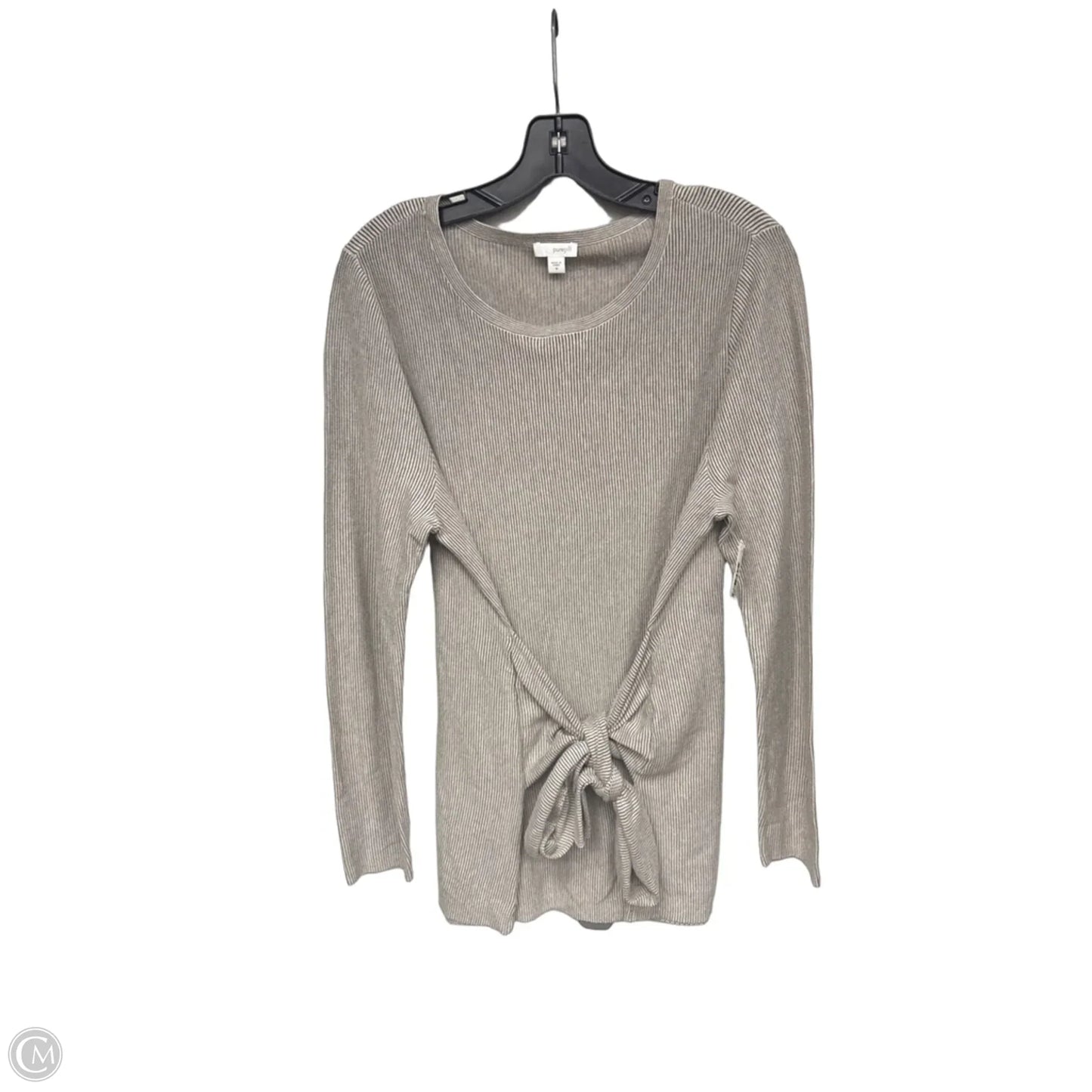 Top Long Sleeve By Pure Jill In Grey, Size: M