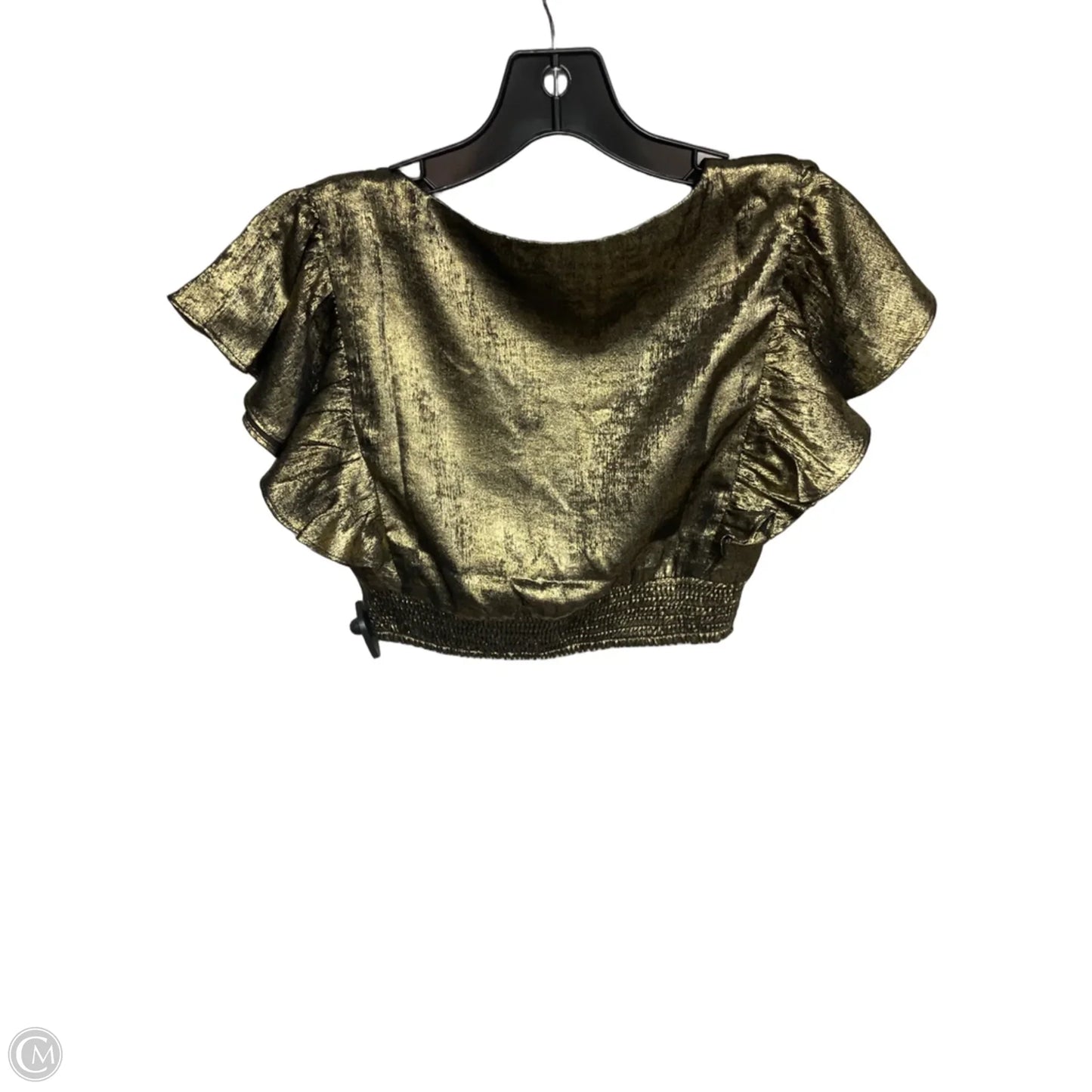 Top Short Sleeve By Clothes Mentor In Gold, Size: Xs