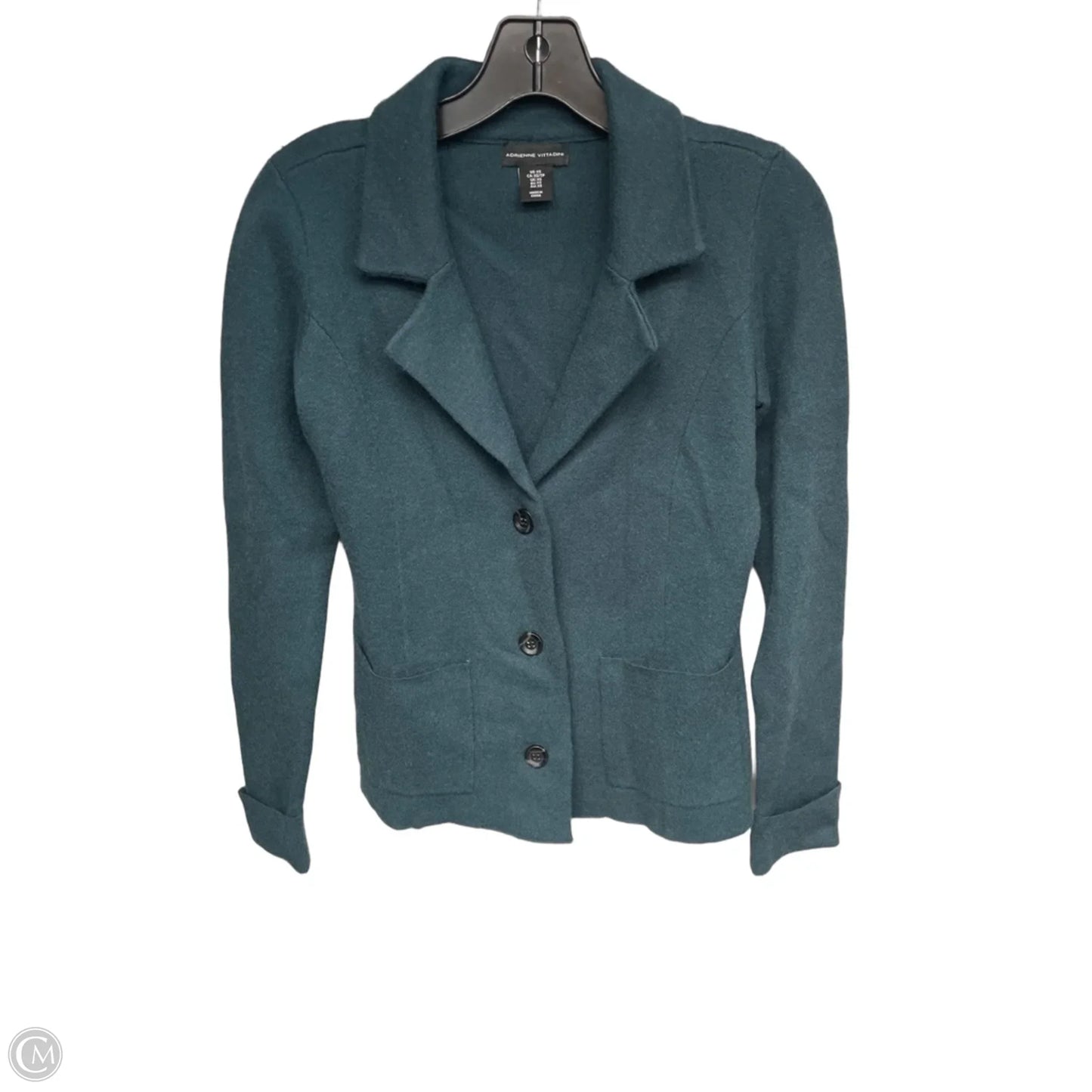 Blazer By Adrienne Vittadini In Teal, Size: Xs