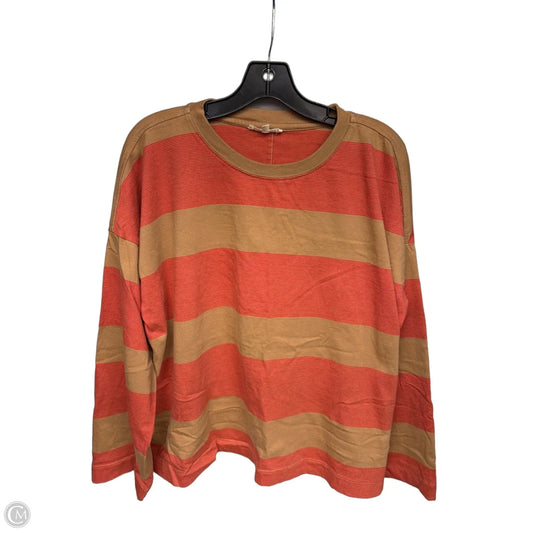 Top Long Sleeve By Madewell In Brown & Red, Size: L