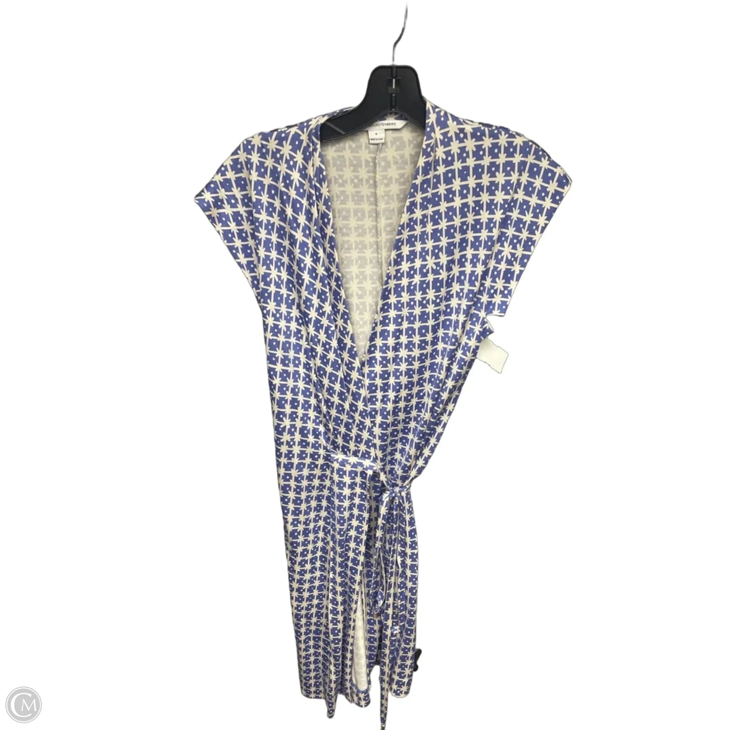 Dress Designer By Diane Von Furstenberg In Blue & White, Size: 6