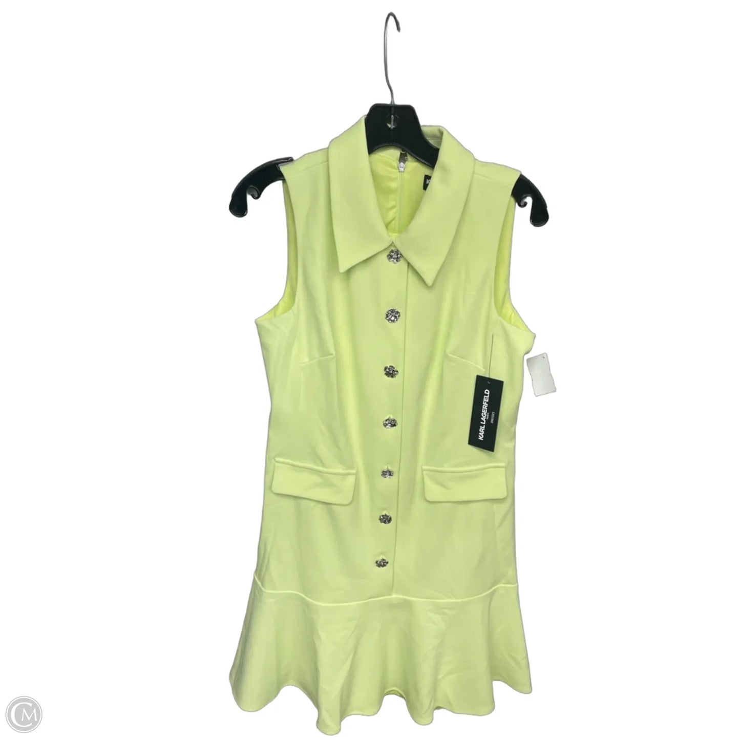 Dress Designer By Karl Lagerfeld In Yellow, Size: 8