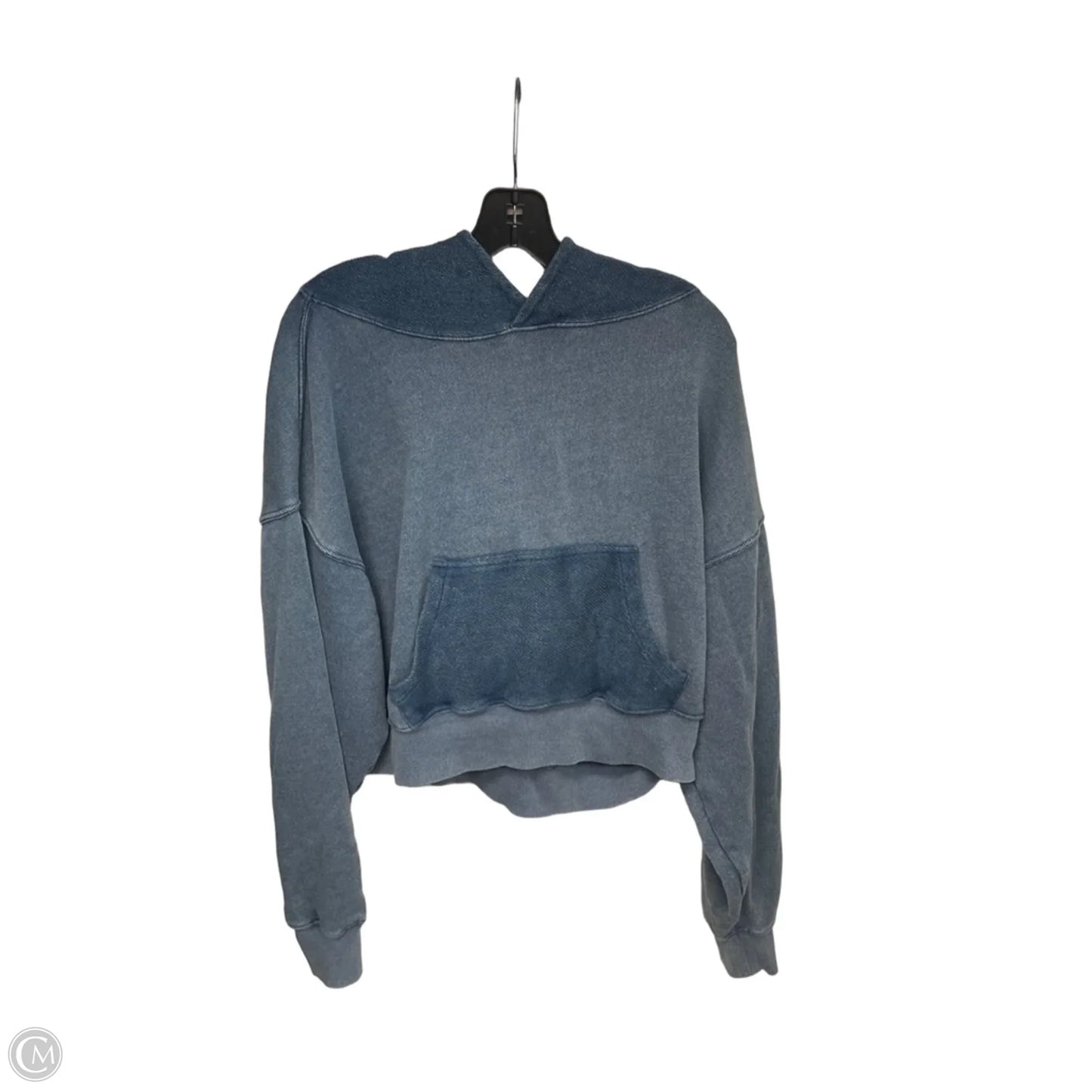 Sweatshirt Hoodie By Free People In Teal, Size: S