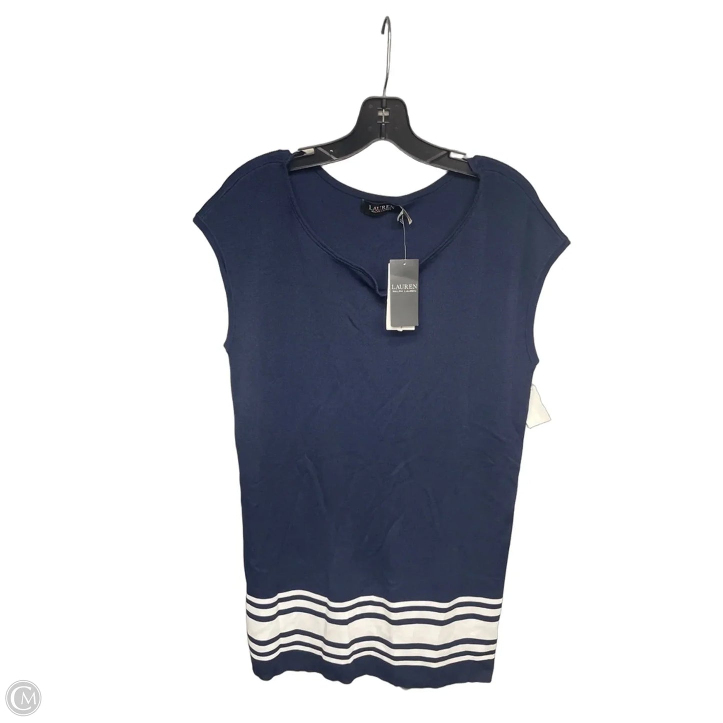 Dress Casual Short By Lauren By Ralph Lauren In Blue & White, Size: L