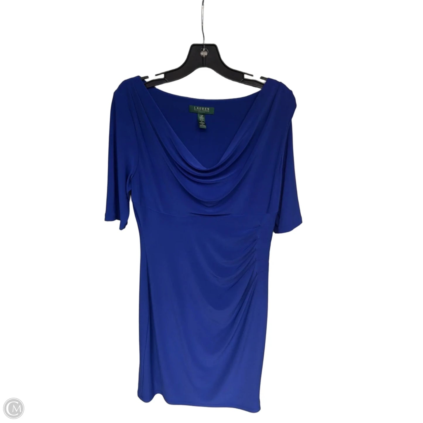 Dress Casual Midi By Lauren By Ralph Lauren In Blue & Brown, Size: 12