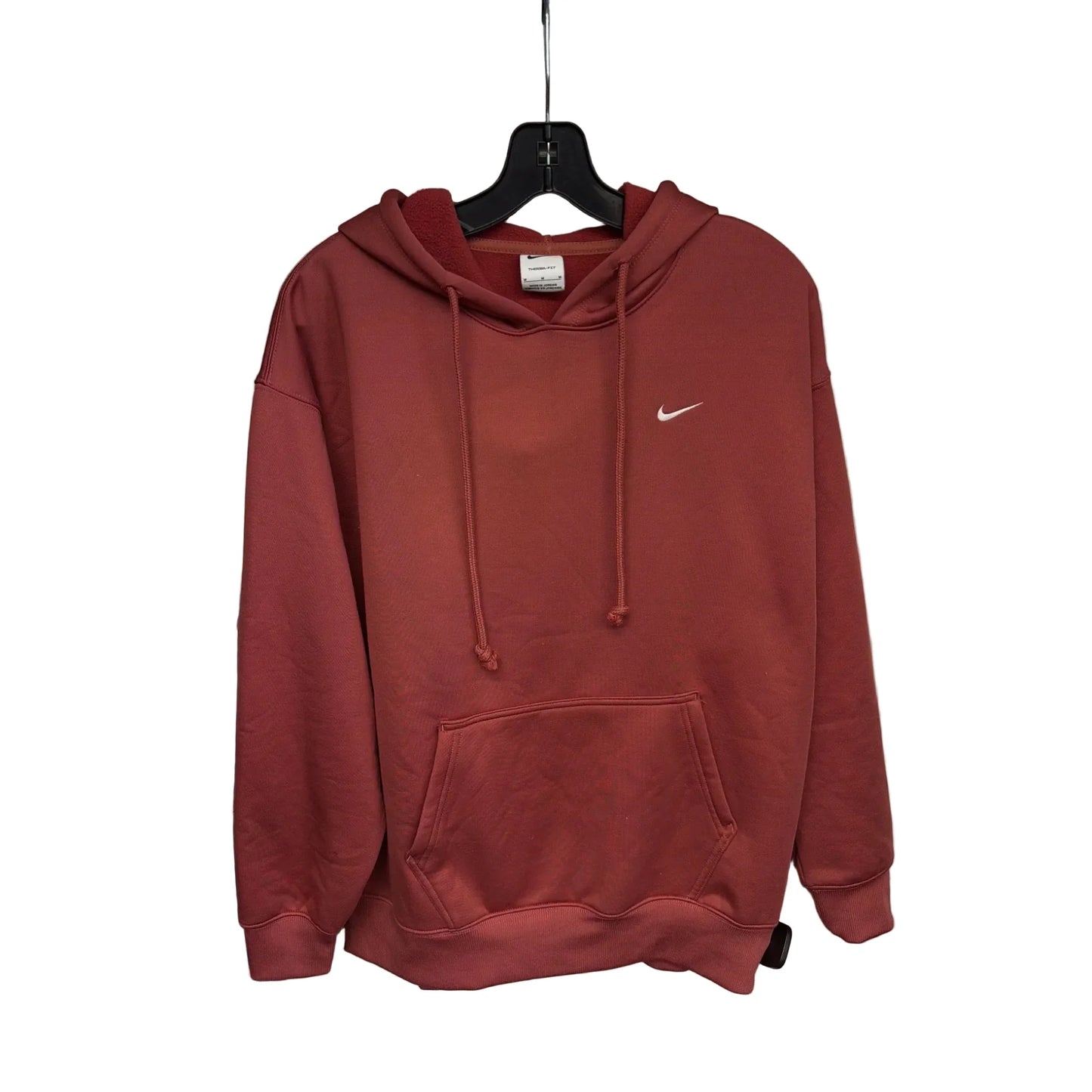 Athletic Sweatshirt Hoodie By Nike Apparel In Orange, Size: M