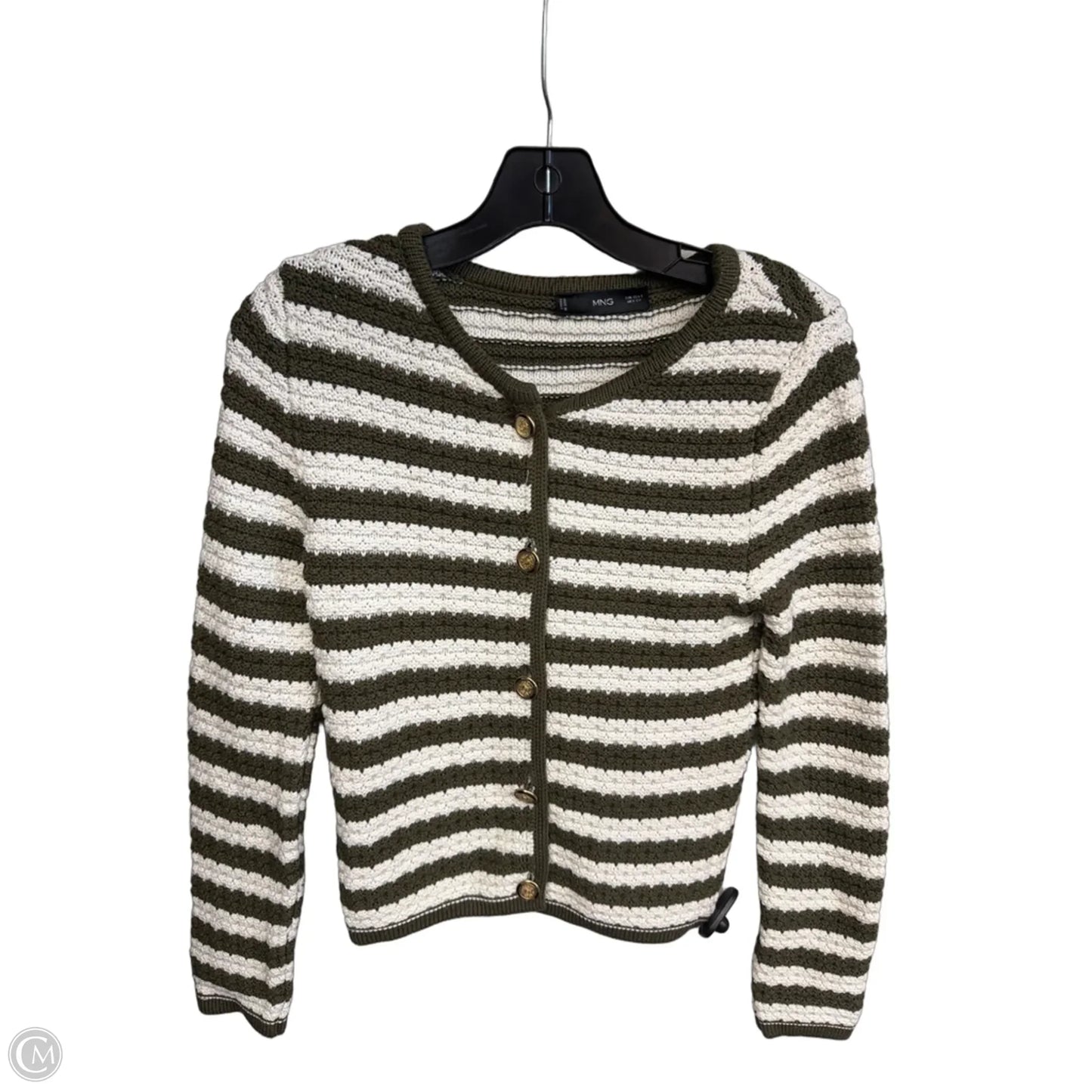 Cardigan By Mng In Cream & Green, Size: S