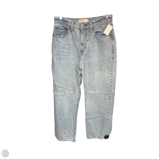 Jeans Wide Leg By Abercrombie And Fitch In Blue Denim, Size: 2p