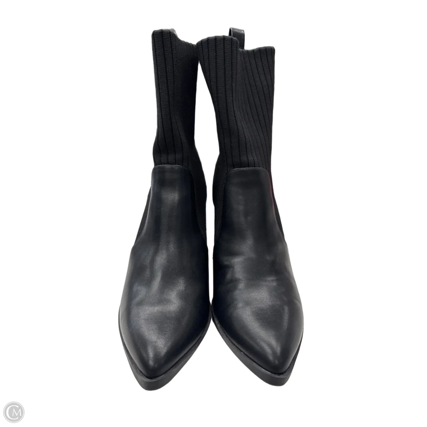 Boots Ankle Heels By Clothes Mentor In Black, Size: 8