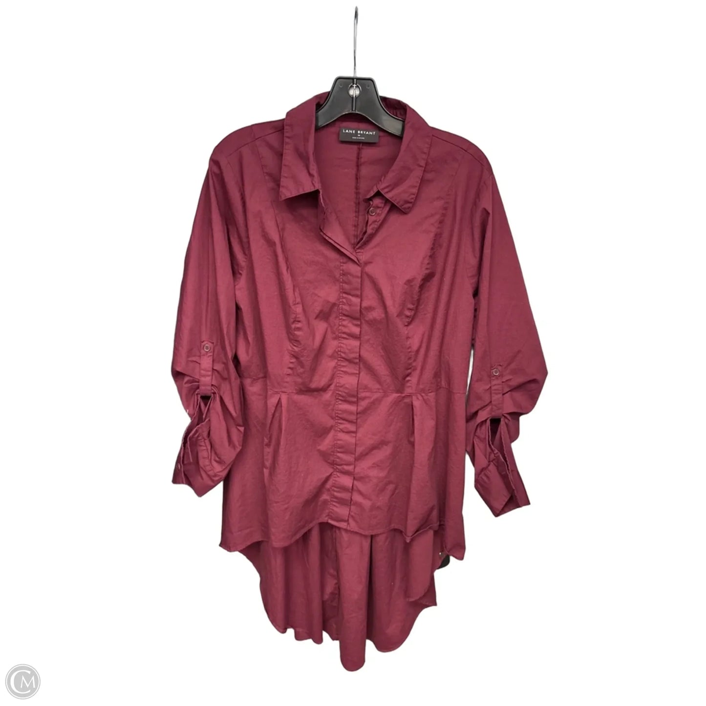 Top Long Sleeve By Lane Bryant In Red, Size: 16